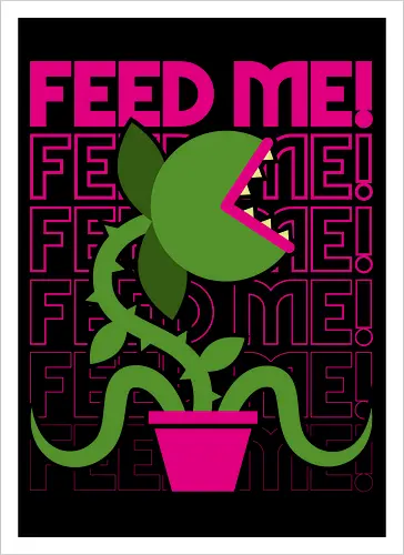 Feed Me! - 80s movies minimal design 