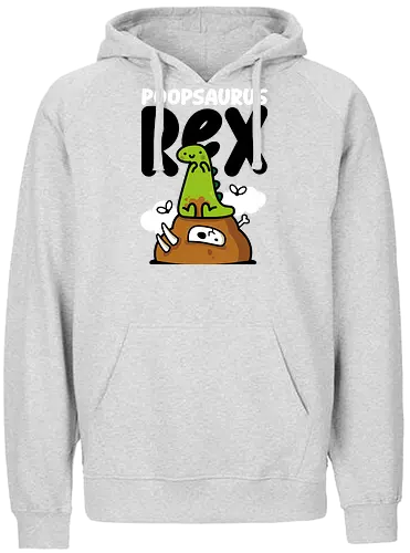 Poopsaurus Rex - dinosaur, jurassic, cute, kawaii, poop - Fairtrade Hoodie