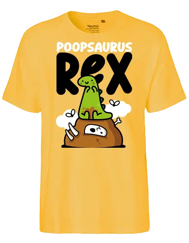 Poopsaurus Rex - dinosaur, jurassic, cute, kawaii, poop - Fairtrade T-Shirt