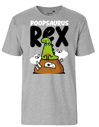 Poopsaurus Rex - dinosaur, jurassic, cute, kawaii, poop - Fairtrade T-Shirt