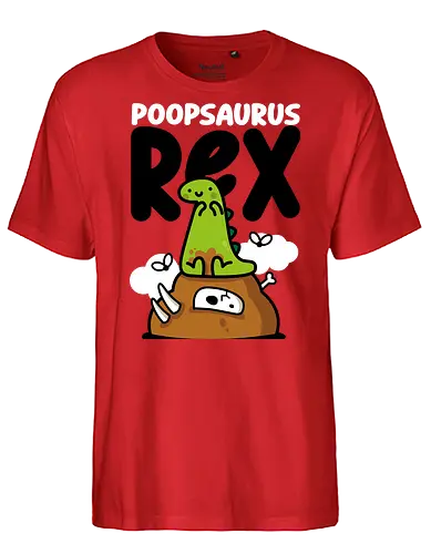 Poopsaurus Rex - dinosaur, jurassic, cute, kawaii, poop - Fairtrade T-Shirt