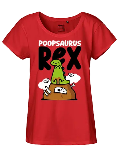 Poopsaurus Rex - dinosaur, jurassic, cute, kawaii, poop - Fairtrade Girl Shirt