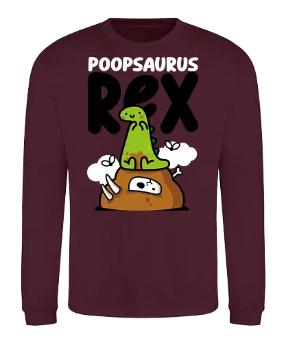 Poopsaurus Rex - dinosaur, jurassic, cute, kawaii, poop - Sweatshirt