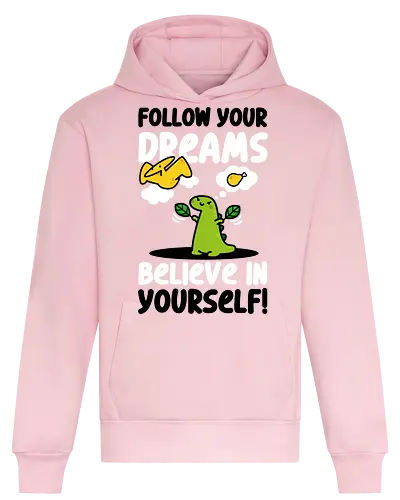Follow Your Dreams - dinosaur, jurassic, cute, kawaii, poop - Heavyweight Hoodie