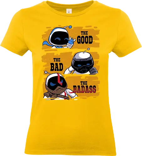 triple bot - game, cowboy, kratos, video game, samurai, robot, mecha, chibi, fun, cute, funny - Standard T-Shirt (Frauen)
