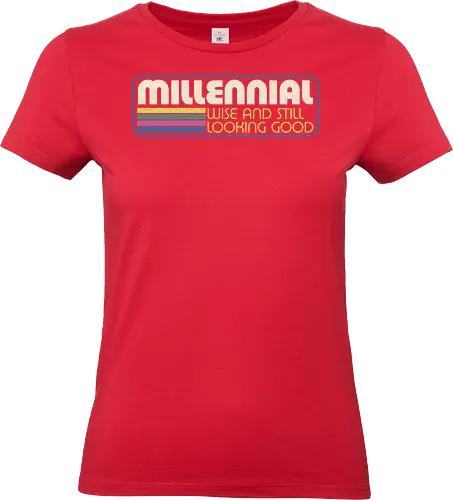 Millennial X Vintage Quote - sarcastic, 80s, 90s, lettering, vintage, retro, quote, fun, funny, cool, joke, colorful, grunge, gen x, Millennial, wise, beautiful, gorgeous - Standard T-Shirt (Frauen)