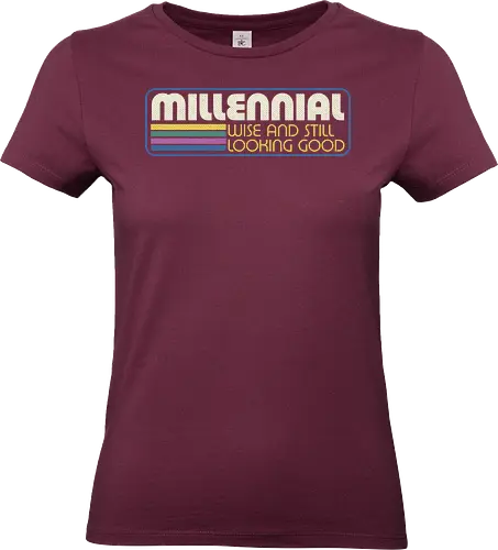 Millennial X Vintage Quote - sarcastic, 80s, 90s, lettering, vintage, retro, quote, fun, funny, cool, joke, colorful, grunge, gen x, Millennial, wise, beautiful, gorgeous - Standard T-Shirt (Frauen)