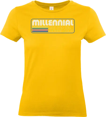 Millennial X Vintage Quote - sarcastic, 80s, 90s, lettering, vintage, retro, quote, fun, funny, cool, joke, colorful, grunge, gen x, Millennial, wise, beautiful, gorgeous - Standard T-Shirt (Frauen)