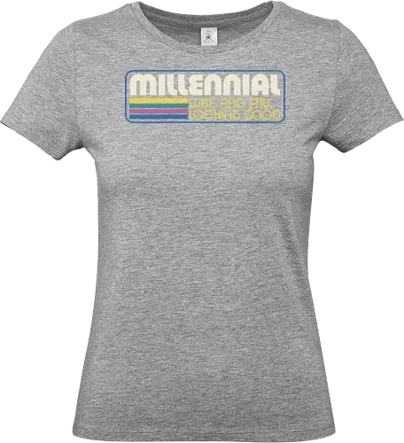 Millennial X Vintage Quote - sarcastic, 80s, 90s, lettering, vintage, retro, quote, fun, funny, cool, joke, colorful, grunge, gen x, Millennial, wise, beautiful, gorgeous - Standard T-Shirt (Frauen)