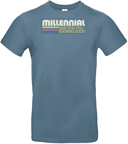 Millennial X Vintage Quote - sarcastic, 80s, 90s, lettering, vintage, retro, quote, fun, funny, cool, joke, colorful, grunge, gen x, Millennial, wise, beautiful, gorgeous - Standard T-Shirt