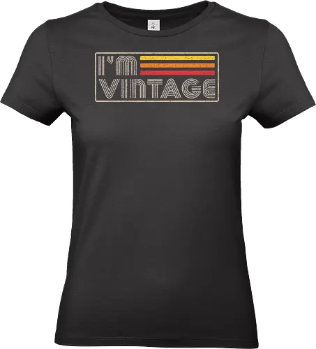 I'm Vintage Retro Lettering - Retro, Retro Advertising, Cassete, Cassette Tape, Videocassette, Retro Vintage, Vintage, 80s, 1980s, 80's, 90s, 90's, 1900s, Lettering - Standard T-Shirt (Frauen)