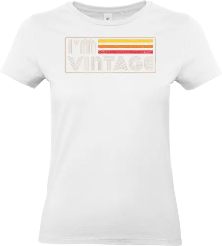 I'm Vintage Retro Lettering - Retro, Retro Advertising, Cassete, Cassette Tape, Videocassette, Retro Vintage, Vintage, 80s, 1980s, 80's, 90s, 90's, 1900s, Lettering - Standard T-Shirt (Frauen)