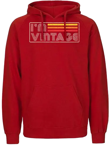 I'm Vintage Retro Lettering - Retro, Retro Advertising, Cassete, Cassette Tape, Videocassette, Retro Vintage, Vintage, 80s, 1980s, 80's, 90s, 90's, 1900s, Lettering - Fairtrade Hoodie