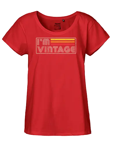 I'm Vintage Retro Lettering - Retro, Retro Advertising, Cassete, Cassette Tape, Videocassette, Retro Vintage, Vintage, 80s, 1980s, 80's, 90s, 90's, 1900s, Lettering - Fairtrade Girl Shirt