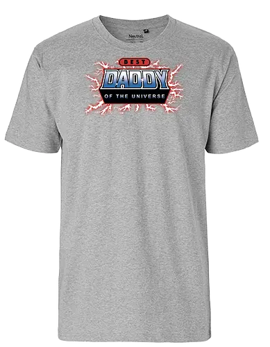 Best Daddy of the Universe - fathers day, 80s, christmas, christmas gifts, dad, daddy, father, gifts for dad, he man, heman, masters of the universe, nostalgia - Fairtrade T-Shirt