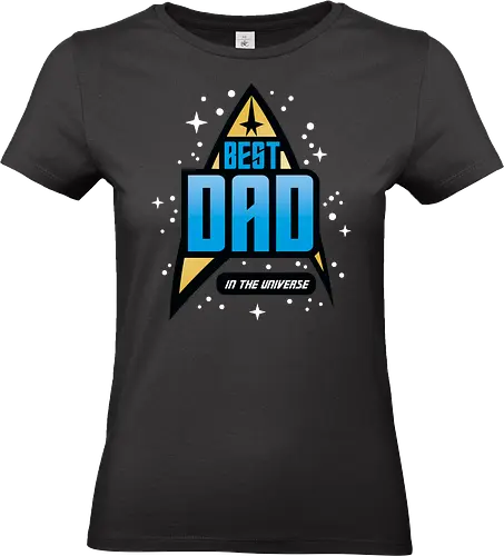 Best Trekkie Dad - fathers day, dad, daddy, father, gifts for dad, 60s, 70s, 80s, christmas, christmas gifts, universe, galaxy, Space, trekkie, nostalgia - Standard T-Shirt (Frauen)
