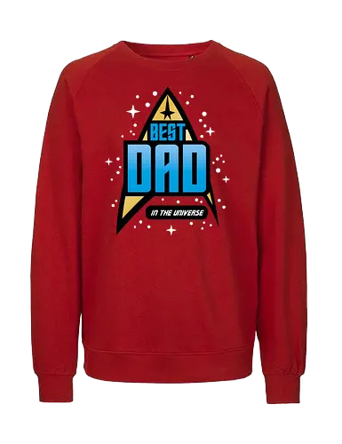 Best Trekkie Dad - fathers day, dad, daddy, father, gifts for dad, 60s, 70s, 80s, christmas, christmas gifts, universe, galaxy, Space, trekkie, nostalgia - Fairtrade Sweatshirt