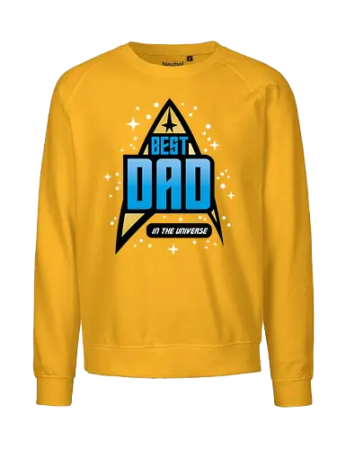 Best Trekkie Dad - fathers day, dad, daddy, father, gifts for dad, 60s, 70s, 80s, christmas, christmas gifts, universe, galaxy, Space, trekkie, nostalgia - Fairtrade Sweatshirt