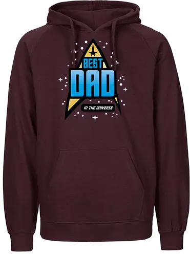 Best Trekkie Dad - fathers day, dad, daddy, father, gifts for dad, 60s, 70s, 80s, christmas, christmas gifts, universe, galaxy, Space, trekkie, nostalgia - Fairtrade Hoodie