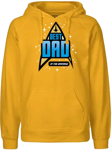 Best Trekkie Dad - fathers day, dad, daddy, father, gifts for dad, 60s, 70s, 80s, christmas, christmas gifts, universe, galaxy, Space, trekkie, nostalgia - Fairtrade Hoodie