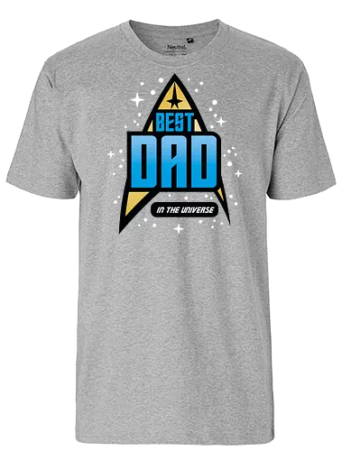 Best Trekkie Dad - fathers day, dad, daddy, father, gifts for dad, 60s, 70s, 80s, christmas, christmas gifts, universe, galaxy, Space, trekkie, nostalgia - Fairtrade T-Shirt