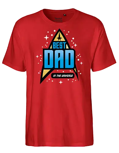 Best Trekkie Dad - fathers day, dad, daddy, father, gifts for dad, 60s, 70s, 80s, christmas, christmas gifts, universe, galaxy, Space, trekkie, nostalgia - Fairtrade T-Shirt