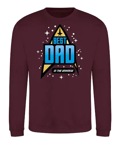 Best Trekkie Dad - fathers day, dad, daddy, father, gifts for dad, 60s, 70s, 80s, christmas, christmas gifts, universe, galaxy, Space, trekkie, nostalgia - Sweatshirt