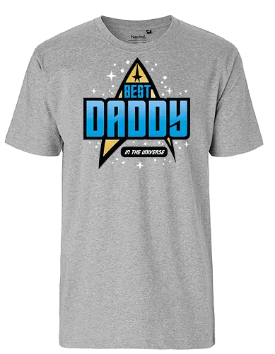 Best Trekkie Daddy - fathers day, dad, daddy, father, gifts for dad, 60s, 70s, 80s, christmas, christmas gifts, universe, galaxy, Space, trekkie, nostalgia - Fairtrade T-Shirt
