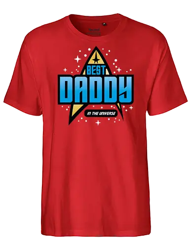 Best Trekkie Daddy - fathers day, dad, daddy, father, gifts for dad, 60s, 70s, 80s, christmas, christmas gifts, universe, galaxy, Space, trekkie, nostalgia - Fairtrade T-Shirt