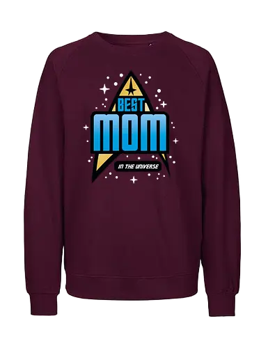 Best Trekkie Mom - mothers day, mom, mommy, mother, gifts for mom, 60s, 70s, 80s, christmas, christmas gifts, universe, galaxy, Space, trekkie, nostalgia - Fairtrade Sweatshirt