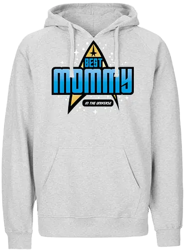 Best Trekkie Mommy - mothers day, mom, mommy, mother, gifts for mom, 60s, 70s, 80s, christmas, christmas gifts, universe, galaxy, Space, trekkie, nostalgia - Fairtrade Hoodie