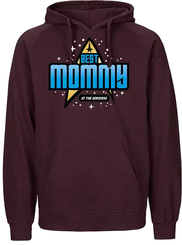 Best Trekkie Mommy - mothers day, mom, mommy, mother, gifts for mom, 60s, 70s, 80s, christmas, christmas gifts, universe, galaxy, Space, trekkie, nostalgia - Fairtrade Hoodie