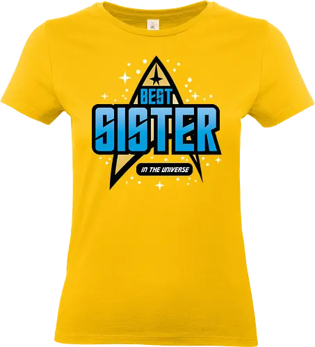Best Trekkie Sister - fathers day, dad, daddy, mothers day, mommy, gifts for sister, 60s, 70s, 80s, christmas, christmas gifts, universe, galaxy, Space, trekkie, nostalgia - Standard T-Shirt (Frauen)