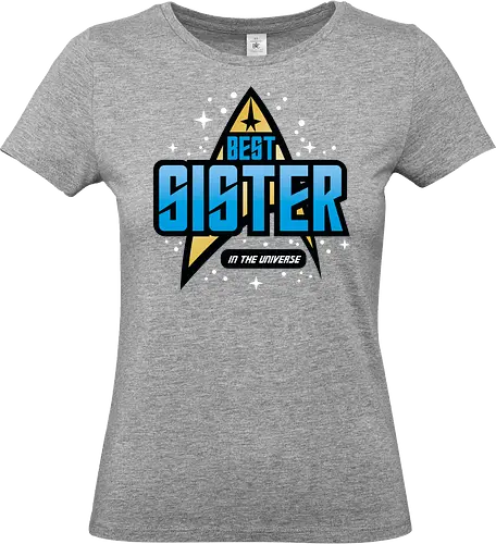 Best Trekkie Sister - fathers day, dad, daddy, mothers day, mommy, gifts for sister, 60s, 70s, 80s, christmas, christmas gifts, universe, galaxy, Space, trekkie, nostalgia - Standard T-Shirt (Frauen)