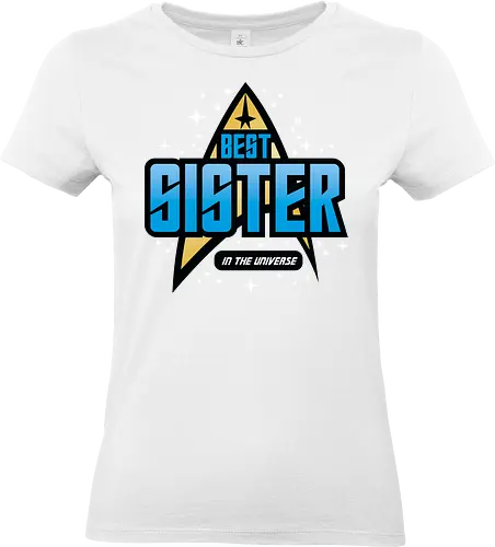 Best Trekkie Sister - fathers day, dad, daddy, mothers day, mommy, gifts for sister, 60s, 70s, 80s, christmas, christmas gifts, universe, galaxy, Space, trekkie, nostalgia - Standard T-Shirt (Frauen)
