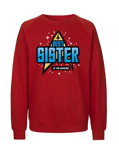 Best Trekkie Sister - fathers day, dad, daddy, mothers day, mommy, gifts for sister, 60s, 70s, 80s, christmas, christmas gifts, universe, galaxy, Space, trekkie, nostalgia - Fairtrade Sweatshirt