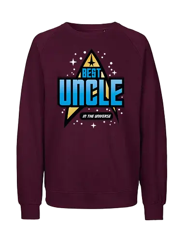 Best Trekkie Uncle - fathers day, dad, daddy, father, gifts for uncle, 60s, 70s, 80s, christmas, christmas gifts, universe, galaxy, Space, trekkie, nostalgia - Fairtrade Sweatshirt