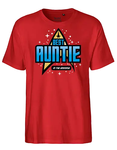Best Trekkie Auntie - mothers day, mom, mommy, mother, gifts for auntie, 60s, 70s, 80s, christmas, christmas gifts, universe, galaxy, Space, trekkie, nostalgia - Fairtrade T-Shirt