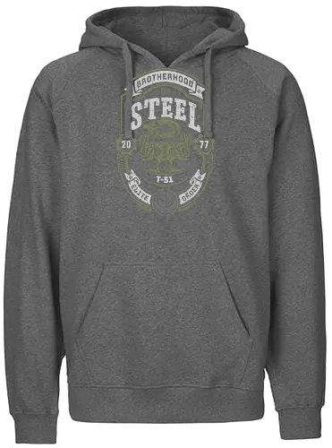 Knight of Steel T-51 v2 - video game, armor, atomic, brotherhood, gamer, gaming, knight, nuclear war, paladin, shelter, steel, vault, wasteland, fallout - Fairtrade Hoodie