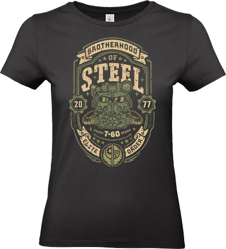 Knight of Steel T-60 - video game, armor, atomic, brotherhood, gamer, gaming, knight, nuclear war, paladin, shelter, steel, vault, wasteland, fallout - Standard T-Shirt (Frauen)