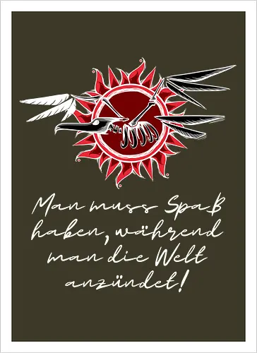 Frigatebird-Piratenflagge mit Text