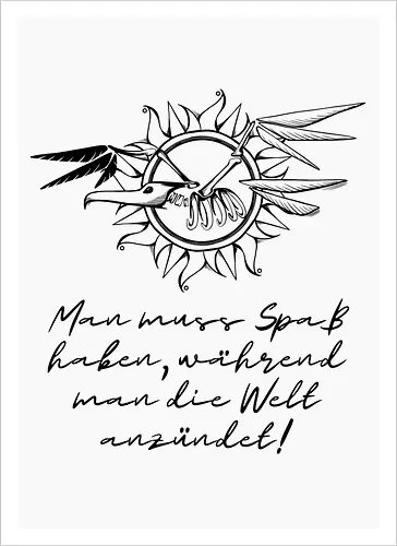 Frigatebird-Piratenflagge: Lineart mit Text