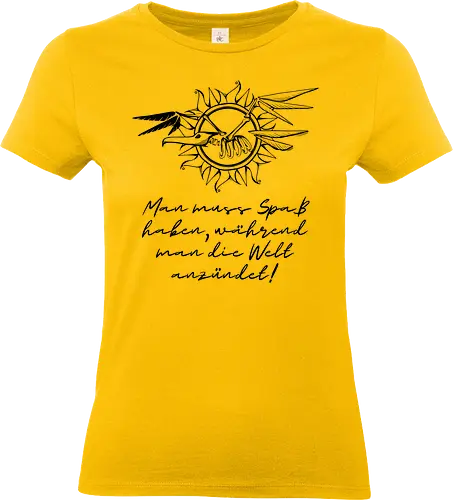 Frigatebird-Piratenflagge: Lineart mit Text - Piraten, Romanzitat, AnikaBeer, Flagge, Fregattvogel - Standard T-Shirt (Frauen)