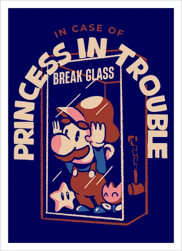 Prinzessin in Schwierigkeiten? Glas zerbrechen