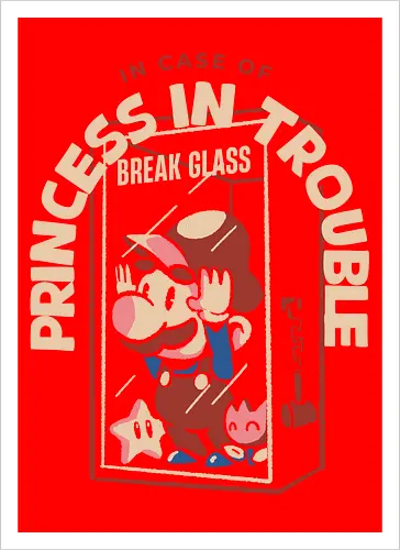Prinzessin in Schwierigkeiten? Glas zerbrechen