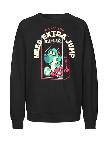 Brauchst du einen zusätzlichen Sprung? Glas zerbrechen - retro, gaming, gamer, retro gamer - Fairtrade Sweatshirt