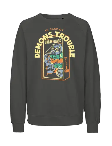 Probleme mit den Dämonen? Glas zerbrechen - retro, gaming, gamer, retro gamer - Fairtrade Sweatshirt