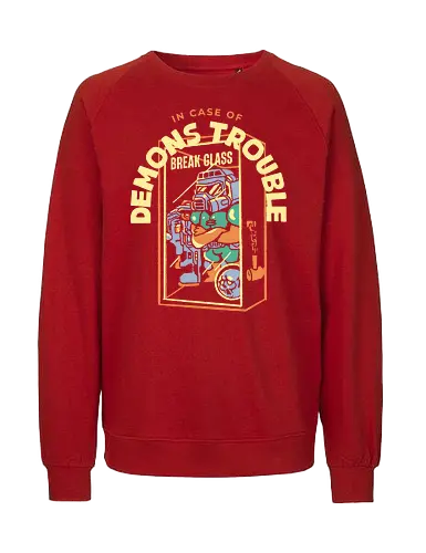Probleme mit den Dämonen? Glas zerbrechen - retro, gaming, gamer, retro gamer - Fairtrade Sweatshirt