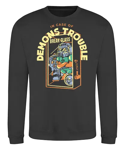 Probleme mit den Dämonen? Glas zerbrechen - retro, gaming, gamer, retro gamer - Sweatshirt
