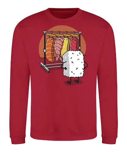 Sushi Wardrobe - sushi, cute food, cute sushi, food, i love sushi, japan, japanese, kawaii, kawaii food, kawaii sushi, nigiri, sushi food, sushi lover, wardrobe - Sweatshirt